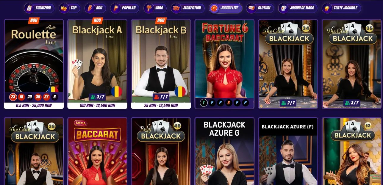 Jocuri blackjack live